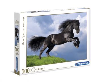 Fresian Black Horse, 500 pc puzzle